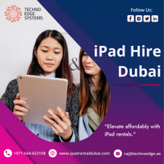 iPad Hire Dubai offers dynamic solutions to elevate engagement and streamline presentations. Enhance attendee experiences and drive success with versatile iPad technology. Techno Edge Systems LLC offers reliable services of iPad Hire. Contact us: +971-54-4653108 Visit us: https://www.ipadrentaldubai.com/ipad-hire-dubai/