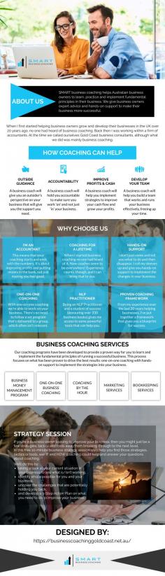 Running a business is not easy. SMART Business Coaching is Australia’s leading business coaching firm on the Gold Coast that is committed to providing world class business coaching services that deliver on measurable professional and personal development. With over 15 years experience, our highly qualified expert uses our simplified and systemised approach that will assist you in scaling up your business and navigating the demands of growing your business. We pride ourselves in our exceptional services that have assisted many business grow and develop.