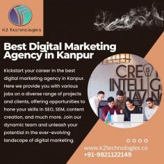 Kickstart your career in the best digital marketing agency in Kanpur. Here we provide you with various jobs on a diverse range of projects and clients, offering opportunities to hone your skills in SEO, SEM, content creation, and much more. 