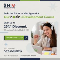 Shiv Tech Institute provides top-notch Node.js training in Ahmedabad. We believe in providing quality education that goes beyond just theory. What sets us apart is our commitment to personalized learning. Our curriculum consists of the following:
- JavaScript Runtime
- Node.js Fundamentals
- Asynchronous and Non-blocking
- Package Management
- Cross-Platform