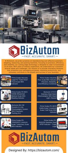 At BizAutom, we pride ourselves on manufacturing cost-effective automatic weighing, measuring, and packing machines. Focusing on precision, efficiency, and reliability, our cutting-edge technology is designed to cater to businesses of all sizes.