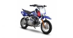 GMX Moto50 50cc Dirt Bike Blue with an engine of 50cc air cooled, single cylinder, 4 stroke kick start and power of 2.4KW/7500R/MIN.
https://www.gmxmotorbikes.com.au/50cc-dirt-bikes/gmx-moto50-50cc-dirt-bike-blue