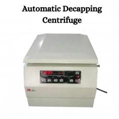 An automatic decapping centrifuge is a specialized laboratory instrument designed to streamline and automate the process of decapping and centrifugation of sample tubes. This equipment is commonly used in clinical laboratories and research settings where large numbers of samples need to be processed efficiently.Our centrifuge accommodates 48 tube capacity. Improved with a user-friendly interface, easily set parameters, and controls the decapping process. 
