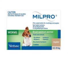 "Milpro Wormer for Dogs online | Free Shipping* | VetSupply

Milpro is a broad spectrum allwormer tablet. The film-coated tablet treats and controls all major intestinal worms found in dogs. It eliminates hookworms, roundworms, whipworms and tapeworms, including hydatids. When it is used regularly, it is also effective in controlling heartworms when used monthly.

For More information visit: www.vetsupply.com.au
Place order directly on call: 1300838787"