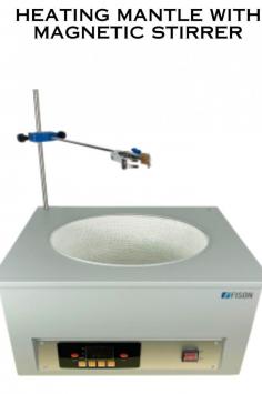 A heating mantle with a magnetic stirrer is a versatile laboratory instrument used for heating and stirring liquid samples simultaneously. Stirring is independently controlled with a variable speed control up to 1800 rpm. 

