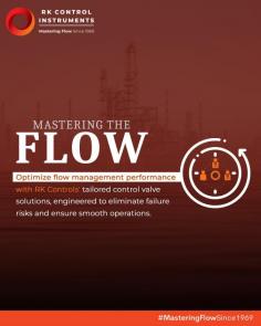 Enhance operational efficiency with RK Controls' customized control valve solutions, crafted to mitigate failure risks and streamline flow management for seamless operations.
For more info visit www.rkcipl.co.in