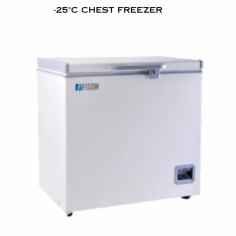 A -25°C chest freezer is a type of freezer specifically designed to maintain a consistently low internal temperature of -25 degrees Celsius.   A direct refrigeration comprised electronic temperature-controlled unit.  226 L of capacity with -10 to -25°C of temperature range. 