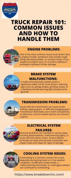 Equip yourself with essential knowledge on truck repair basics and conquer common issues with ease. From transmission glitches to suspension woes, master the art of trailer repair troubleshooting on the highway. Stay prepared for any roadside setback with our practical tips and dependable roadside assistance recommendations. Visit here to know more:https://techplanet.today/post/truck-repair-101-common-issues-and-how-to-handle-them