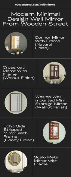 Modern Minimal Design Wall Mirror at Best Price in India From Wooden Street
