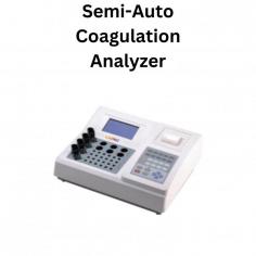 A semi-auto coagulation analyzer is a medical device used to measure blood clotting parameters in patients. Coagulation analyzers are crucial in diagnosing and monitoring various coagulation disorders such as hemophilia, thrombosis, and disseminated intravascular coagulation (DIC).