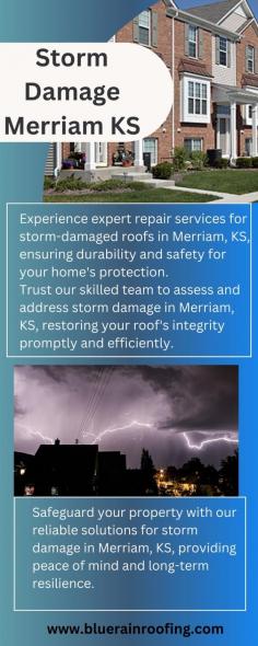 Restore your home's beauty and functionality after storm damage in Merriam, KS, with our comprehensive roofing solutions and personalized attention.