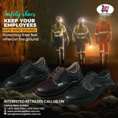 High Ankle Rubber sole Heat Resistance Safety Shoe for people working at mining, construction, airport and all industrial sectors. It is the best option to protect your feet from external damage. Interested retailers call us on (675) 7556 2793 / (675) 7042 7155 or Email us on saro@aonesupplies.com.au today!