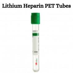 Lithium heparin PET tubes, also known as lithium heparin plasma tubes, are a type of blood collection tube used in medical settings for collecting blood samples. These tubes contain lithium heparin as an anticoagulant, which prevents the blood from clotting by inhibiting the action of thrombin and other clotting factors.Easy sample handling with loading capacity of 3 mL, 4 mL, 5 mL provide worry-free performance.