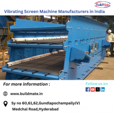 Buildmate rises as a leading manufacturer of vibrating screen machines in India, leading the way with innovative solutions for reliable and effective screening operations. Leveraging extensive industry knowledge, Buildmate designs and manufactures state-of-the-art vibrating screen machines customized to meet the specific requirements of each client. These machines incorporate advanced technology and high-quality components, ensuring exceptional performance and enduring durability. With versatility in application, Buildmate's vibrating screen machines excel in various fields such as aggregate screening, mineral processing, recycling, and more.