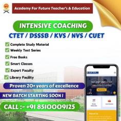 CUET Coaching Classes in Delhi AFTE (Academy for Future Teacher and Education)
Join CUET Coaching in Delhi for comprehensive preparation tailored to the needs of the Common University Entrance Test (CUET). Our expert faculty and personalized approach ensure thorough coverage of CUET syllabus, practice materials, and mock tests, equipping you to excel in this competitive exam.
