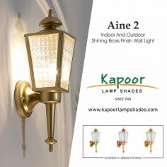 Say goodbye to dim corners and hello to radiant brilliance with its captivating brass finish. Whether you're revamping your living room, sprucing up your garden, or creating a cozy outdoor ambiance, the Aine 2 Indoor and Outdoor Shining Brass Finish Wall Light has got you covered. Light up your life and elevate your surroundings with this versatile wall light!