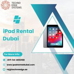 Experience the future now with convenient iPad rental services in Dubai, tailored to elevate your events and business endeavours. Techno Edge Systems LLC occupies the best Services of iPad Rental Dubai. For More info Contact us: +971-54-4653108 visit us: https://www.ipadrentaldubai.com/ipads-for-rental/