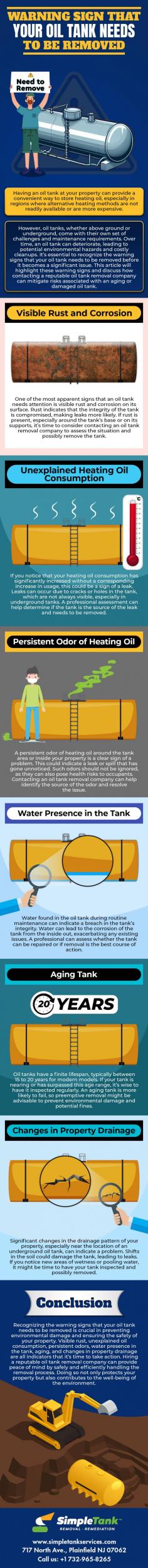 Looking for the signs to remove your oil tank? At Simple Tank Services, we understand the importance of detecting potential issues early. Watch out for rust, leaks, odors, and unusually high oil consumption. If you notice any of these signs, contact us today for expert removal services.