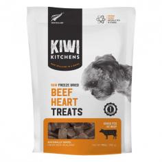 Kiwi Kitchens Freeze Dried Beef Heart: These dog treats use single-ingredient hearts from New Zealand grass-fed beef. Shop now at VetSupply.
