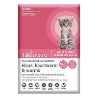 Talentcare Spot-on is a simple, monthly flea, worm, and heartworm treatment for cats and kittens. It has been formulated with the combination of premium active ingredients; Imidacloprid and Moxidectin. This easy to use topical treatment helps to protect cats and kittens against a broad spectrum of internal as well as external parasites. It is intended for the treatment and prevention of Fleas (Ctenocephalides spp.), Flea Larvae both on your pet and in surrounding areas, Roundworms (Toxocara canis, Toxascaris leonina), Hookworms (Ancylostoma tubaeforme, Ancylostoma braziliense – this hookworm is usually restricted to tropical areas in Australia, Uncinaria stenocephala), Lungworm (Aelurostrongylus abstrusus), and Ear mites (Otodectes cynotis).
