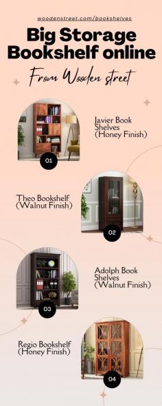 Buy Big Storage Wooden Bookshelf Online From Wooden Street