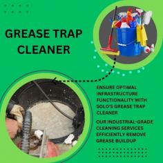 "Ensure optimal infrastructure functionality with Solo's Grease Trap Cleaner. Our industrial-grade cleaning services efficiently remove grease buildup, preventing clogs and maintaining seamless operation. Trust Solo for thorough, professional maintenance of your grease traps."