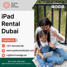 Tailored iPad rental plans cater to professionals, optimizing productivity and mobility with flexible solutions for modern work environments. Techno Edge Systems LLC occupies the best place in serving iPad Rental Dubai for professionals. For More info Contact us: +971-54-4653108 Visit us: https://www.ipadrentaldubai.com/ipad-rental-in-dubai/