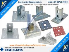 Base Plataes manufacturers exporters in India http://www.threadedrodsmanufacturers.com +91-9876270000
