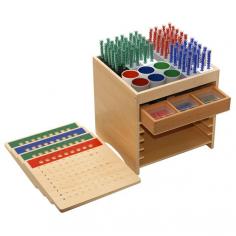 Buy Montessori Long Division With Cabinet

The set consists of one wooden cabinet, one wooden tray with compartment, one 4 color-coded division boards, seven racks of tubes with beads, 7 cups, and 36 skittles.

• Dimensions of Cabinet: 10.75"L x 10"W x 10.5"H 

• Recommended Ages: 6 years and up

Buy now: https://kidadvance.com/long-division-with-cabinet.html