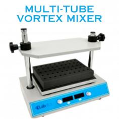 Multi-Tube Vortex Mixer NMVM-100 is a high-capacity vortex mixer designed with brushless DC motor to provide gentle to vigorous mixing of reagents up to 50 test tubes in a single run thereby making the experiment efficient and quick. Vortexing action is created by securing the top of the vessel in place while allowing the bottom to move freely in a defined orbit. It is microprocessor-controlled and a maintenance free motor with quiet operation offers added advantage.
