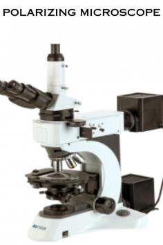   A polarizing microscope is a specialized optical microscope used primarily in materials science, mineralogy, geology, and other fields where the examination of crystalline structures and optical properties of materials is essential.  Equipped with polarizer and analyzer for polarizing effect.
