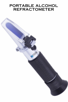 A portable alcohol refractometer is a compact and handy instrument designed to quickly and accurately measure the alcohol content in various liquid samples, particularly beverages like wine, beer, spirits, and other alcoholic drinks. 

