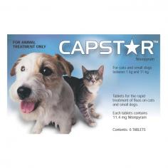 For treating heavy flea infestation in canines, Capstar is an active formula. This quick action tab works well in killing adult fleas. Within 30 mins of administration, Capstar starts destroying fleas and within a few hours, it removes 98-100% fleas. Treatment with Capstar poses no danger to pregnant and nursing bitches. As safe to use at 4 weeks of age of puppies and above, it is suitable for all breeds of dogs.
