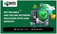 Prevent Cyber Threats with Our Network Security Experts!

Our network security, which integrates networking with zero trust and other cloud security features, is becoming the architecture of choice for many. From design and build to operation and optimization, we ensure a tailored solution that best meets and supports your IT necessities. Contact Bayou Technologies, LLC today!
