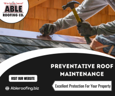 Protect Your Roof From Damage

We use the highest-quality roofing products that prevent leaks, mold, and other hazards. Our roof maintenance team completes your repairs quickly so you can get you back inside your home. For more details, mail us at jon@ableroofing.biz.