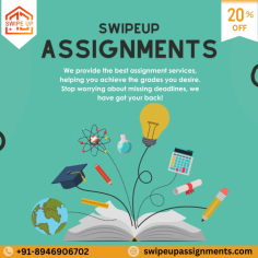 SwipeUp Assignment Experts have a solutions that can save you from your Stress. Our Skillful experts will help you with your Online Exams and Assignments as We are the leading Assignment help company .Our Experts has provided help to large number of students across the globe. @https://swipeupassignments.com 