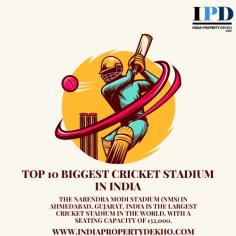 The Narendra Modi Stadium (NMS) in Ahmedabad, Gujarat, India is the largest cricket stadium in the world, with a seating capacity of 132,000.  https://www.indiapropertydekho.com/article/144/largest-cricket-grounds-in-india
