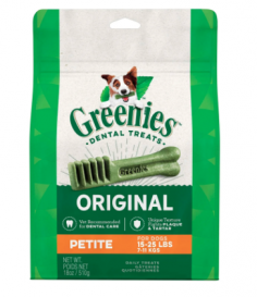 "Greenies Original Dental Treats For Dogs - Petite | VetSupply

Greenies Dental Chews are new-age treats for dog’s oral health. It is formulated for dogs 7-11 kg. This dental product addresses the growing problem of obesity in canines. The scientifically proven formula benefits skin and coat health. The one-time chew prevents tartar build-up, reduces plaque build-up, stops mouth odour and helps maintain healthy gums.

For More information visit: www.vetsupply.com.au
Place order directly on call: 1300838787"