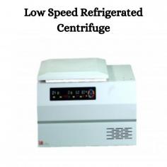 A low-speed refrigerated centrifuge is a laboratory instrument used for separating components of a sample based on their density under centrifugal force. Unlike high-speed centrifuges, which spin at much higher velocities and are primarily used for pelleting cellular components or separating small molecules, low-speed refrigerated centrifuges are designed for gentle separation of larger particles or fragile samples.