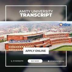 Online Transcript is a Team of Professionals who helps Students for applying their Transcripts, Duplicate Marksheets, Duplicate Degree Certificate ( Incase of lost or damaged) directly from their Universities, Boards or Colleges on their behalf. We are focusing on the issuance of Academic Transcripts and making sure that the same gets delivered safely & quickly to the applicant or at desired location. We are providing services not only for the Universities running in India,  but from the Universities all around the Globe, mainly Hong Kong, Australia, Canada, Germany etc.
https://onlinetranscripts.org/transcript/amity-university/