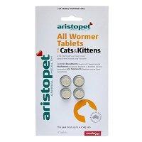 Aritstopet allwormer for cats and kittens is a special worming treatment. The worming tablets treat gastrointestinal worm infections. It helps to control Roundworm (Toxocara cati, Toxascaris leonina), Hookworm (Ancylostoma tubaefome, Ancylostoma braziliense, Unicinaria stenocephala), and prevents Tapeworm (Dipylidium caninum, Taenia taeniaeformis. Regular treatment with Aristopet allwormer helps in controlling recurring worm infections in cats and growing kittens.