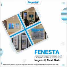 Celebrating the unveiling of Fenesta latest showroom in Nagercoil! Discover a wide range of premium products at our new location, conveniently situated at Jeya Plywood and Hardware, No. 4 Maltammal Street. From top-notch hardware to exquisite home essentials, explore everything you need to elevate your living space. Visithttps://www.fenesta.com/locate-us/partner-showroom-jeya-plywood-hardwares-nagercoil-tamil-nadu
