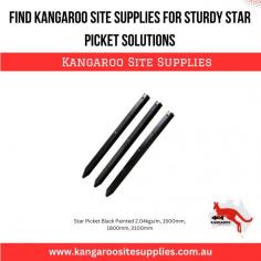 At Kangaroo Site Supplies, we have star pickets for your fences. They are black, weigh 2.04 kilograms per meter, and come in sizes of 1500mm, 1800mm, and 2100mm. These metal stakes are great for making fences, paths, or openings in your projects. They're really good quality, won't rust, and come in black paint or hot-dipped galvanized finish.
Visit: https://www.kangaroositesupplies.com.au/products/star-picket-black-painted-2-04kgs-m-1500mm