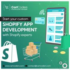 At CartCoders, kickstart your custom Shopify app development by hiring Shopify app developers from our expert team. Our developers specialize in creating tailored solutions to fit your business needs. Whether you want to improve store capabilities, streamline operations, or increase sales, we're dedicated to turning your eCommerce vision into a reality. Start your project today and benefit from the expertise of dedicated Shopify app developers who ensure seamless integration, flawless functionality, and user-friendly experiences. Hire Shopify app developers from us and begin your business towards eCommerce success.