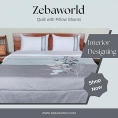 Discover the perfect fusion of style and comfort with our exquisite collection of quilt with pillow shams, tailored for double bed quilts. At Zebaworld, we understand the importance of transforming your bedroom into a sanctuary of relaxation and elegance. Our quilt with pillow shams sets are meticulously crafted to add a touch of sophistication to any bedroom décor while ensuring unparalleled comfort for a restful night＇s sleep.