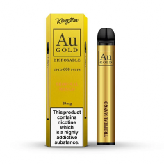 The Kingston Au Gold 600 Puffs Disposable Vape offers convenience and satisfaction in one sleek package. With its compact design and pre-filled e-liquid, it's perfect for vapers on the go. The device boasts up to 600 puffs, ensuring a lasting vaping experience. Its smooth draw and satisfying vapor production make it an ideal choice for both beginners and experienced vapers alike. The disposable nature eliminates the need for refills or recharging, simplifying the vaping process. Available in a range of flavors, the Kingston Au Gold 600 Puffs Disposable Vape delivers a hassle-free and enjoyable vaping experience with every puff.
