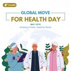 Join Heal360 in commemorating Global Move for Health Day, a celebration of physical activity, mental well-being, and a healthier world. Together, let's take strides towards wellness, embracing movement as a pathway to vitality. Join our movement and unite in creating a brighter, healthier future for all. #GlobalMoveForHealth #Heal360Wellness #EmbraceMovement