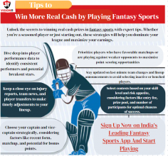 Unlock the secrets to winning real cash prizes in fantasy sports with expert tips. Whether you're a seasoned player or just starting out, these strategies will help you dominate your league and maximize your earnings. Start Playing on India's Leading Fantasy Sports App.