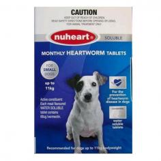 Nuheart for Dogs is a generic heartgard alternative for the prevention of heartworms in canines. This monthly treatment has the same effectiveness due to the same ingredient at the same dose rate as the Heartgard brand. The meat-flavoured tablets are easily accepted by dogs. By eliminating heartworm larvae from dogs, Nuheart protects dogs from the dangerous heartworm disease.