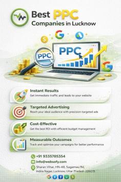 Get faster results and higher conversions with expert PPC advertising solutions tailored for businesses in Lucknow. From keyword research and ad creation to budget optimization and performance tracking, our PPC strategies focus on driving targeted traffic, quality leads, and maximum return on investment.